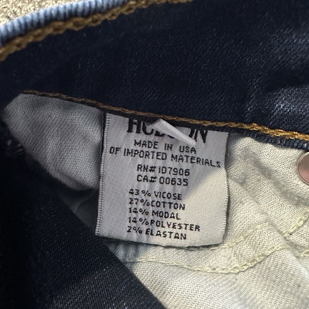 Hudson Jeans Womens 24x28 Nico Super Skinny Mid Rise Dark Wash Denim Distressed - Picture 7 of 10